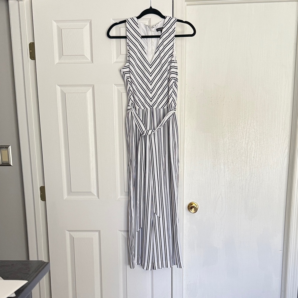 Banana Republic Monochrome Striped Pant Suit